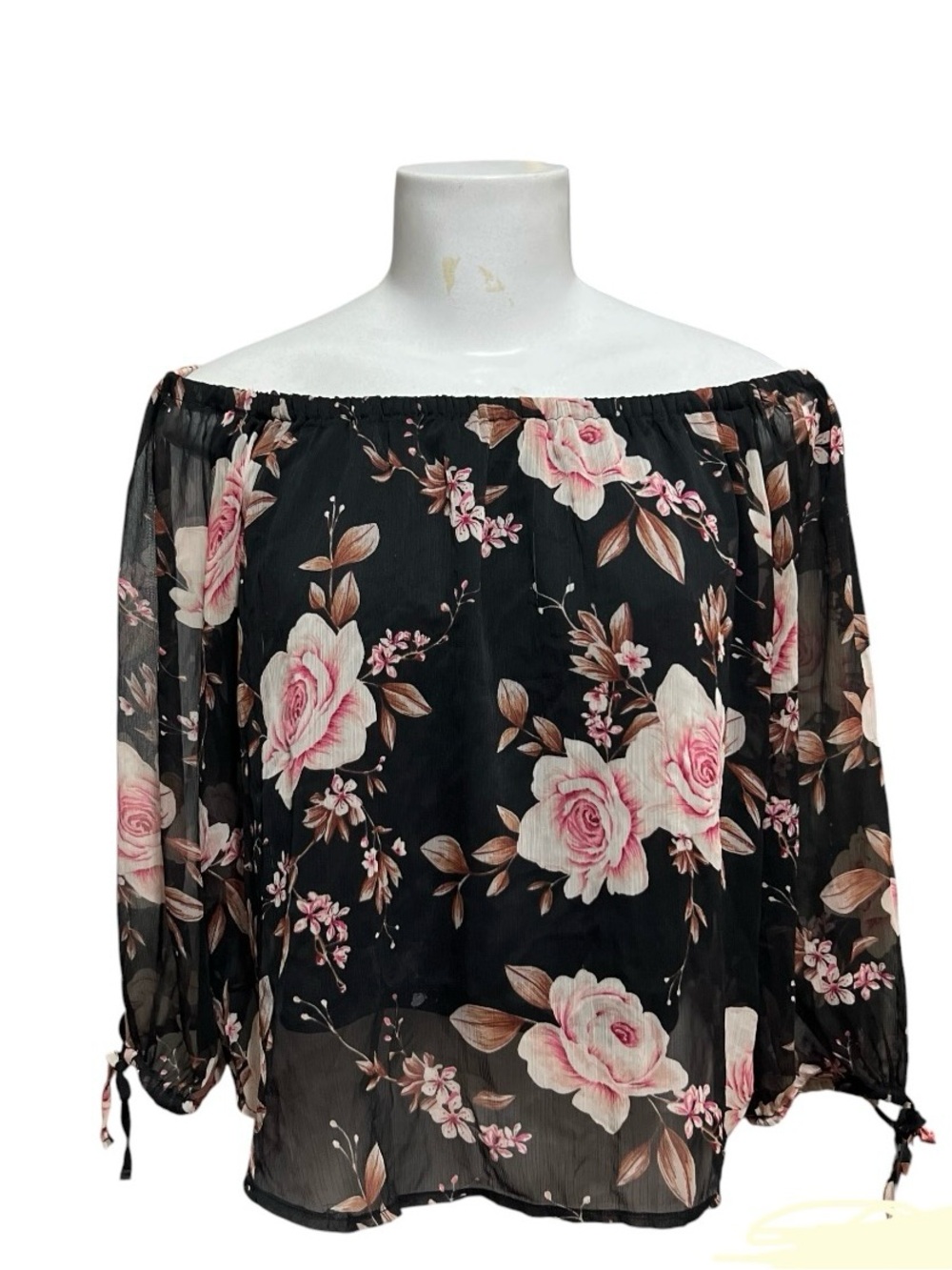 American Eagle Outfitters Top Peasant Blouse Pink Floral Cottagecore Boho Summer